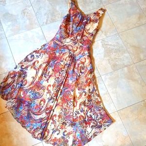 Midi angled summer dress